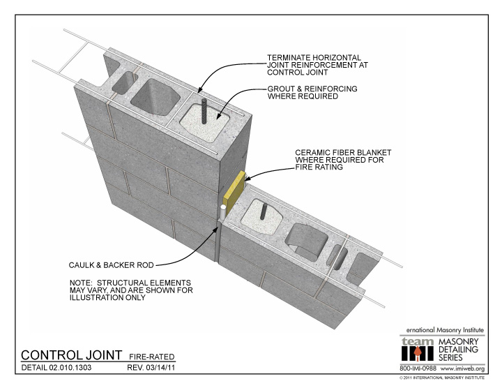 02.010.1303 Control Joint Fire rated