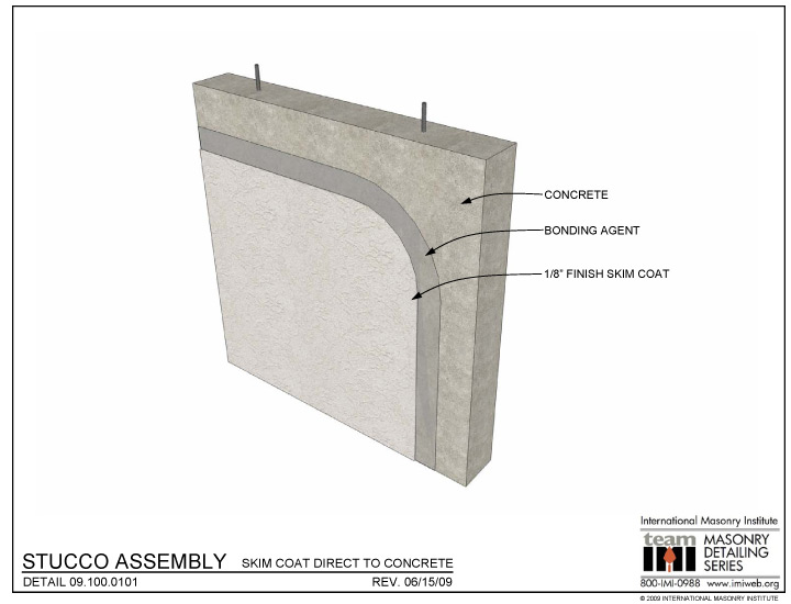 09 100 0101 Stucco Assembly Skim Coat Direct to Concrete 09 100 0101 Stucco Assembly Skim Coat Direct to Concrete