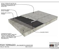 07.130.0102 Epoxy terrazzo on concrete with moisture