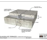 07.130.0324 Polyacrylate terrazzo - Divider strip over saw cut CJ