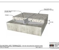 07.130.0325 Polyacrylate terrazzo - Top set decorative divider strip